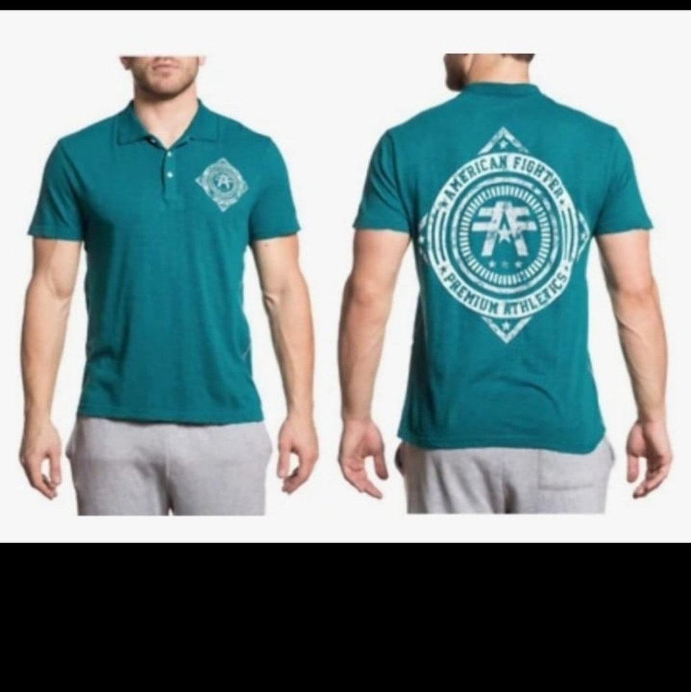 Nwt American fighter polo graphic tee Men Large